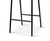 Set of 2 Industrial Bar Stools with Wooden Seat - JVEES