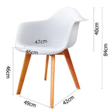 Set of 2 Replica Eames Armchairs White - JVEES