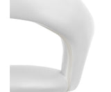 Set of 2 PU Leather Kitchen Bar Stools White - JVEES