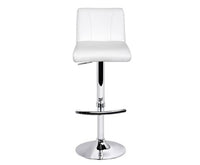 Set of 2 PU Leather Kitchen Bar Stool White - JVEES