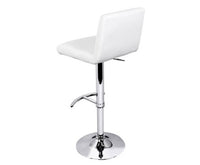 Set of 2 PU Leather Kitchen Bar Stool White - JVEES