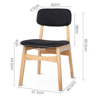 Set of 2 Replica Ari Dining Chairs - Black - JVEES