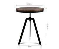 Industrial Dining Table Dark Brown and Black - JVEES