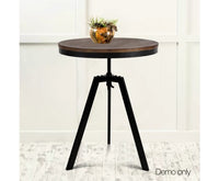 Industrial Dining Table Dark Brown and Black - JVEES