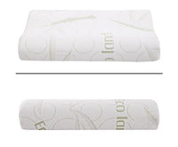 2 x Bamboo Fabric Cover Contour Memory Foam Pillow 50 x 30 cm - JVEES