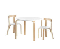 Nordic Kids Table Chair Set 3PC Desk Activity Study Play Children Modern