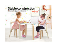 Nordic Kids Table Chair Set 3PC Desk Activity Study Play Children Modern