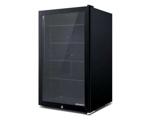 98L Commercial Glass Door LED Bar Fridge - JVEES