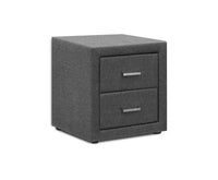 Fabric Bedside Table - Charcoal - JVEES