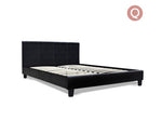 Queen PVC Leather Bed Frame Black - JVEES