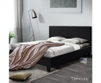 Queen Size Fabric Bed Frame - Charcoal - JVEES