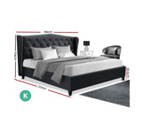 King Size Wingback Bed Frame Base - JVEES