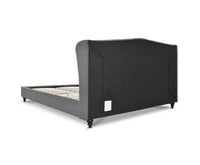 Fabric Bed Frame with Headboard Grey - King - JVEES