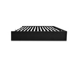 Queen Size Storage Gas Lift Bed Frame without Headboard Fabric Charcoal - JVEES