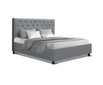 King Size Fabric Bed Frame Base - Grey - JVEES