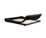 PU Leather Bed Frame King Black - JVEES