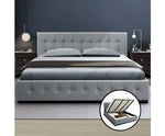 King Size Gas Lift Bed Frame With Storage - Grey - JVEES