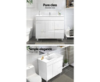 900mm Bathroom Vanity Cabinet Unit Wash Basin Sink Storage Freestanding - JVEES