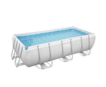 Swimming Pool Above Ground Pools Power Steel™ Rectangular Frame _404cm x 201 cm x 100 cm - JVEES
