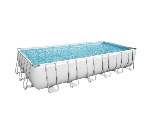 7.32m x 3.66m x 1.32m Above Ground Swimming Pool Power Steel™ Rectangular Frame Pool Filter - JVEES