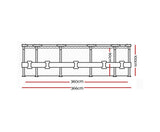 3.66m x 1.00m Above Ground Frame Steel Pro MAX Pools Filter Pump Ladder - JVEES