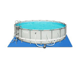 Round Frame Power Steel Above Ground Swimming Pool - 5.49m x 1.32m - JVEES