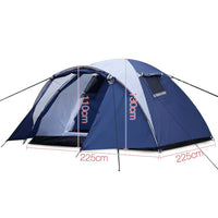 Weisshorn 4 Person Double Layer Camping Tent - JVEES