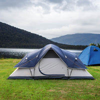 6 Person Family Camping Tent Navy Grey - JVEES