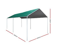 3mx6m Temporary Carport - Green - JVEES