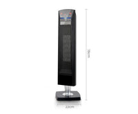 2000W Portable Electric Ceramic Tower Heater - Black - JVEES