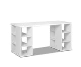 Computer Desk with 3 tier Storage Shelves White - JVEES