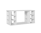 Computer Desk with 3 tier Storage Shelves White - JVEES