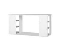 Computer Desk with 3 tier Storage Shelves White - JVEES