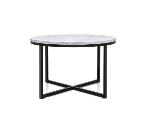 Marble Effect Coffee Side Table 70cm x 45cm - JVEES