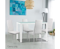 5 Piece Dining Table Set - White - JVEES