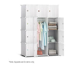 12 Stackable Cube Storage Cabinet White - JVEES