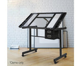 Adjustable Drawing Desk - Black and Grey - JVEES