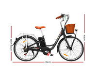 26" Electric Bike eBike e-Bike City Bicycle Vintage Style - JVEES
