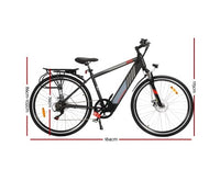 27" Electric Bike eBike City Mountain Bicycle LG Lithium Battery Black - JVEES