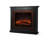 2000W Electric Fireplace Mantle Portable Heater 3D Flame Effect - Black - JVEES