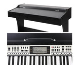 61-Key Electronic Digital Piano Keyboard Black - JVEES