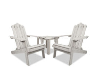 3pc Adirondack Outdoor Beach Chair Table Beige - JVEES