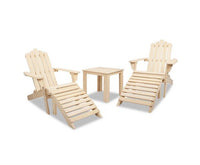 5 Piece Wooden Outdoor Chair and Table Set Natural - JVEES