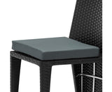 3-piece PE Wicker Outdoor/Balcony Table and Chair Set - JVEES