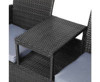 2 Seater Set Bench Black - JVEES