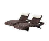 Outdoor Sun Lounge Setting Wicker Lounger Day Bed