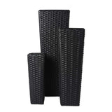 Set of 3 Rattan Wicker Planters - JVEES