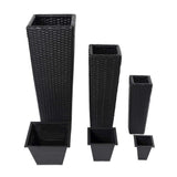 Set of 3 Rattan Wicker Planters - JVEES