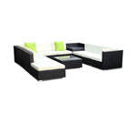 11 Piece Outdoor Furniture lounge Set - JVEES