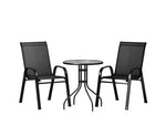 Outdoor Furniture 3PC Table and chairs Stackable Bistro Set